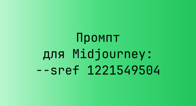 Промпт для Midjourney: –sref 1221549504