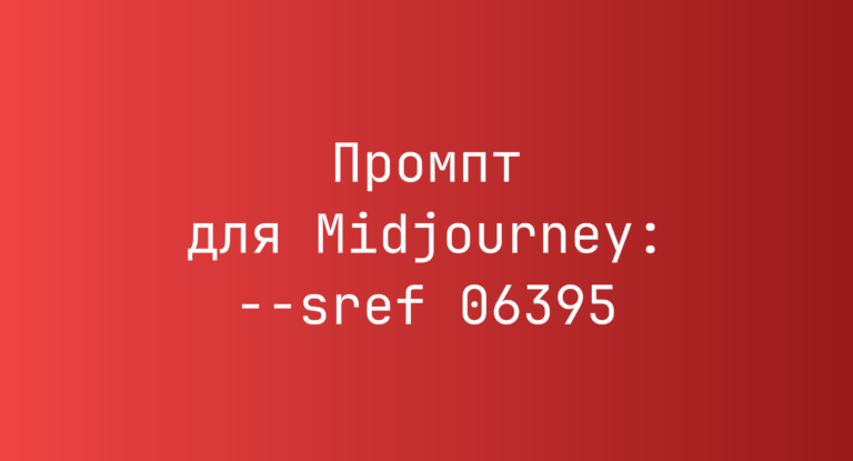 Промпт для Midjourney: –sref 06395