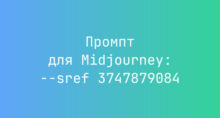 Промпт для Midjourney: –sref 3747879084