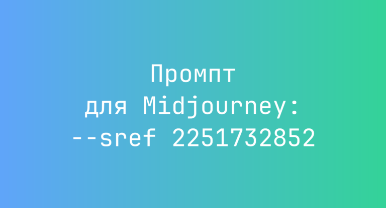 Промпт для Midjourney: –sref 2251732852