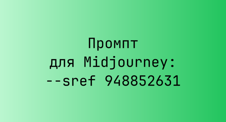 Промпт для Midjourney: –sref 948852631