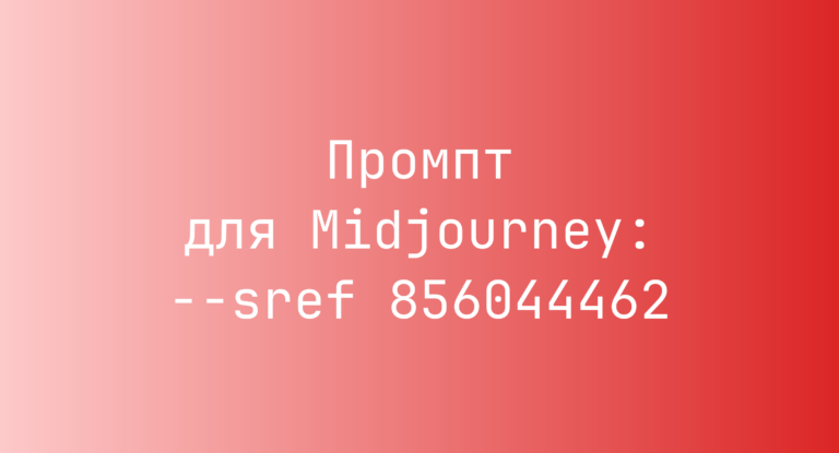 Промпт для Midjourney: –sref 856044462