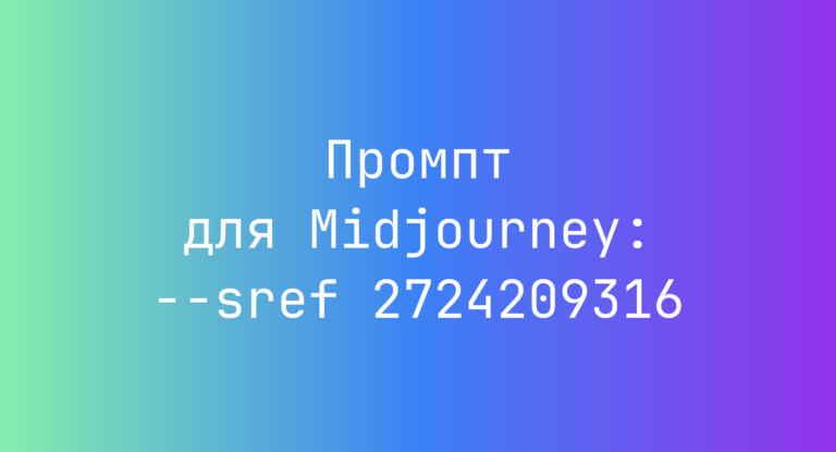 Промпт для Midjourney: –sref 2724209316