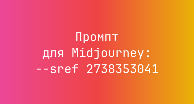 Промпт для Midjourney: –sref 2738353041