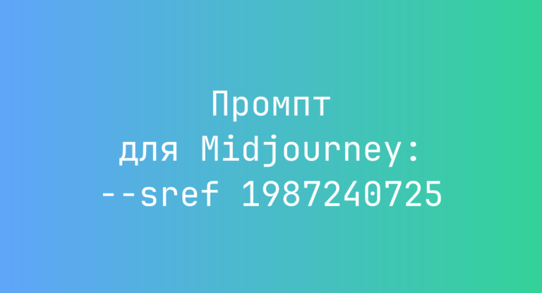 Промпт для Midjourney: –sref 1987240725
