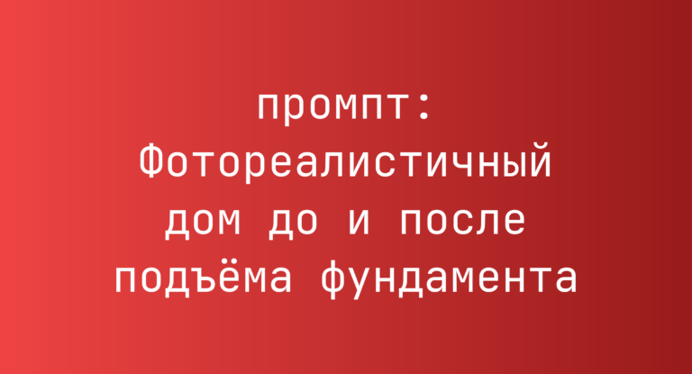 Фотореалистичный дом до и после подъема фундамента