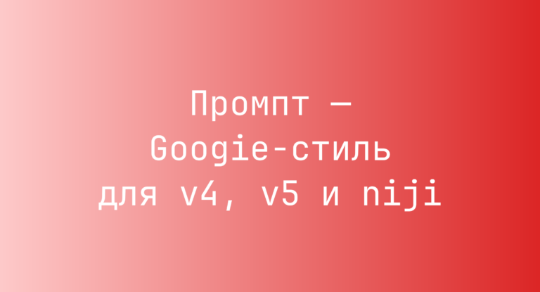 Промпт — Googie-стиль для v4, v5 и niji