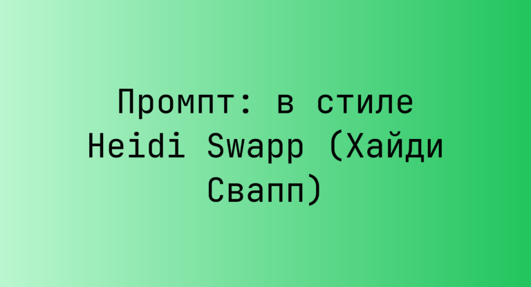 Промпт: в стиле Heidi Swapp (Хайди Свапп)