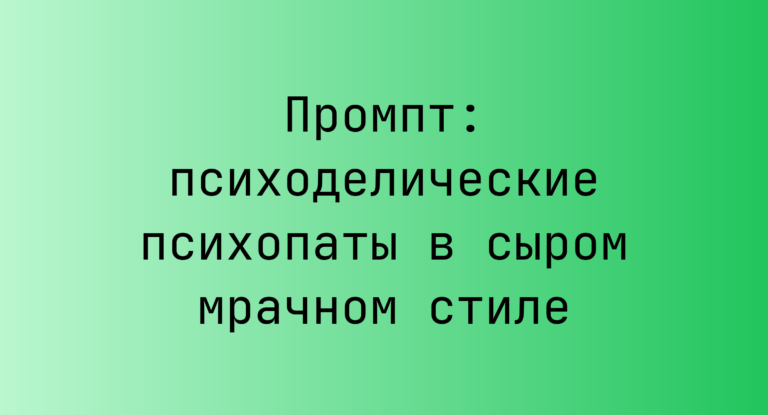 Промпт: психоделические психопаты в сыром мрачном стиле