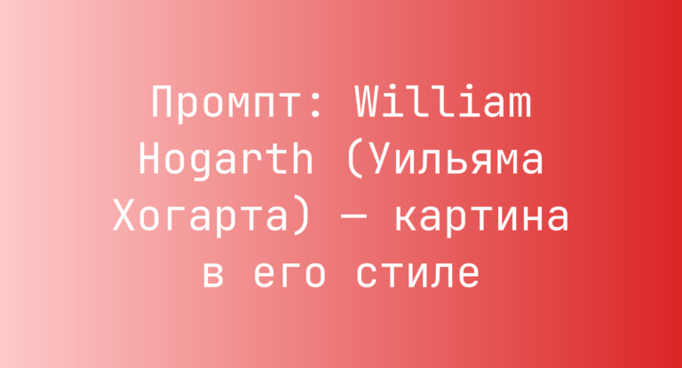 Промпт: William Hogarth (Уильяма Хогарта) — картина в его стиле