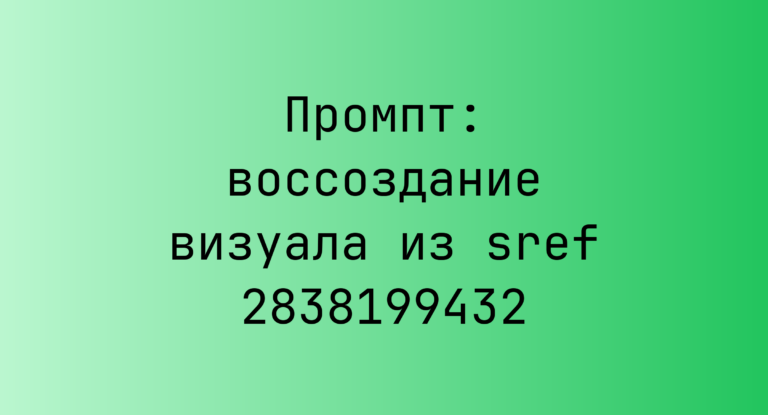Промпт: воссоздание визуала из sref 2838199432