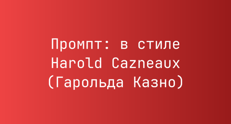 Промпт: в стиле Harold Cazneaux (Гарольда Казно)