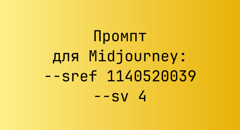 Промпт для Midjourney: –sref 1140520039 –sv 4