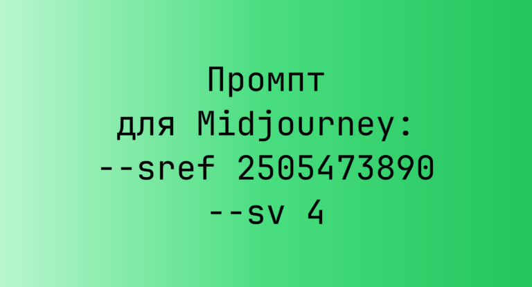 Промпт для Midjourney: –sref 2505473890 –sv 4