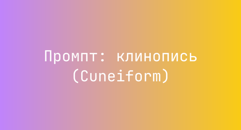 Промпт: клинопись (Cuneiform)