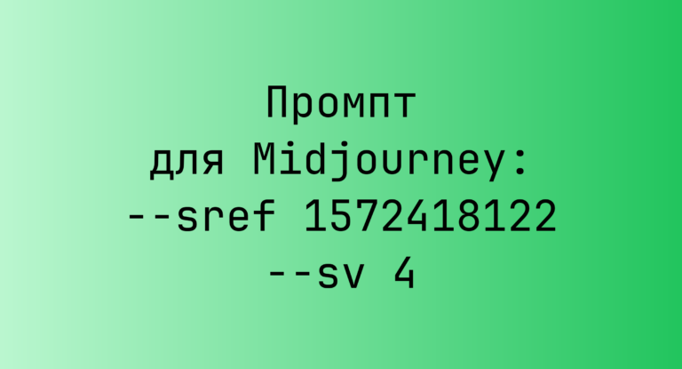Промпт для Midjourney: –sref 1572418122 –sv 4