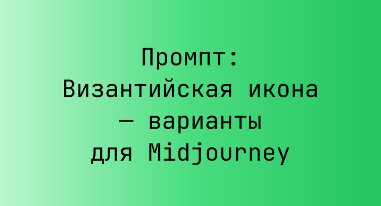 Промпт: Византийская икона — варианты для Midjourney