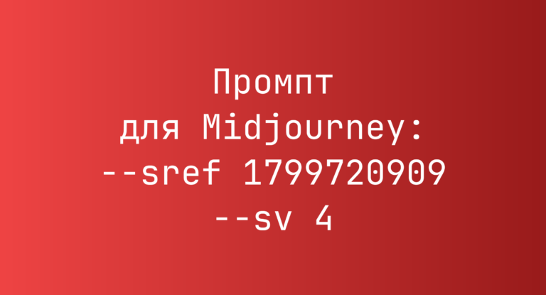 Промпт для Midjourney: –sref 1799720909 –sv 4