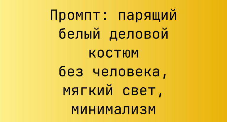 Промпт: парящий белый деловой костюм без человека, мягкий свет, минимализм