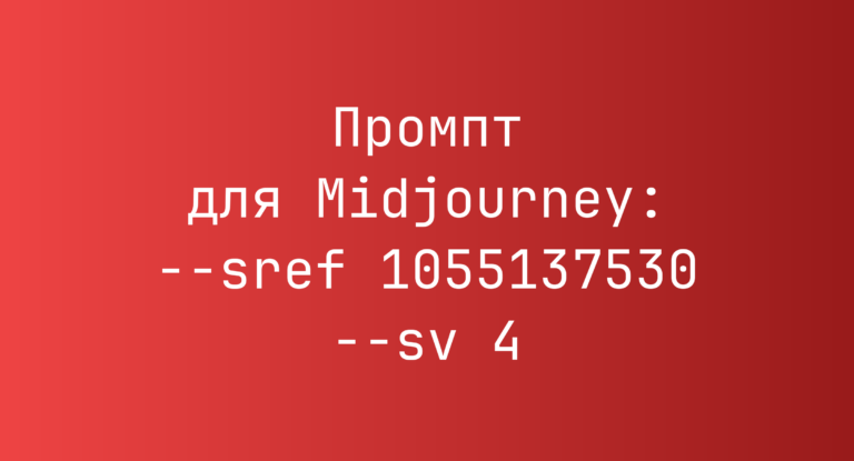 Промпт для Midjourney: –sref 1055137530 –sv 4
