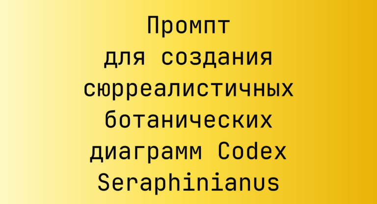 Промпт для создания сюрреалистичных ботанических диаграмм Codex Seraphinianus