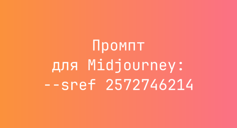 Промпт для Midjourney: –sref 2572746214