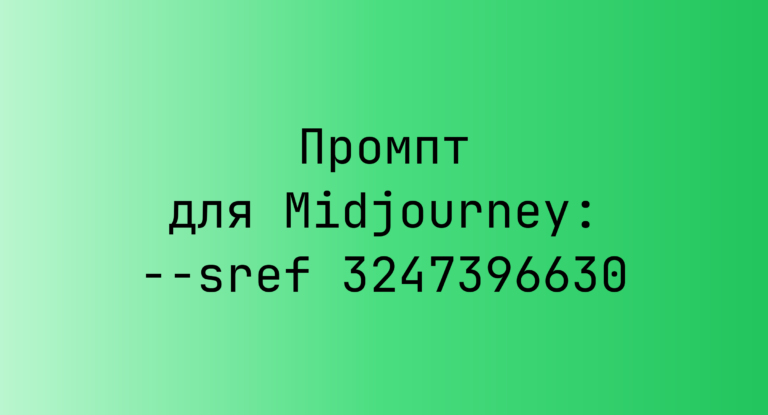 Промпт для Midjourney: –sref 3247396630