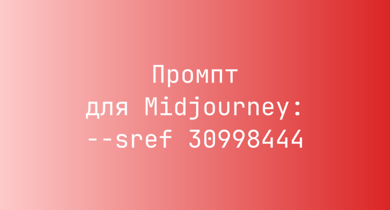 Промпт для Midjourney: –sref 30998444