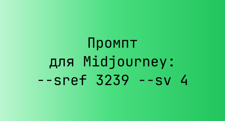 Промпт для Midjourney: –sref 3239 –sv 4