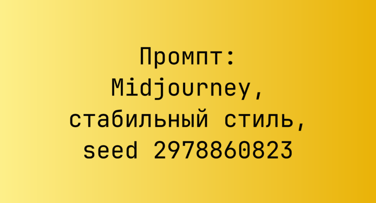 Промпт: Midjourney, стабильный стиль, seed 2978860823