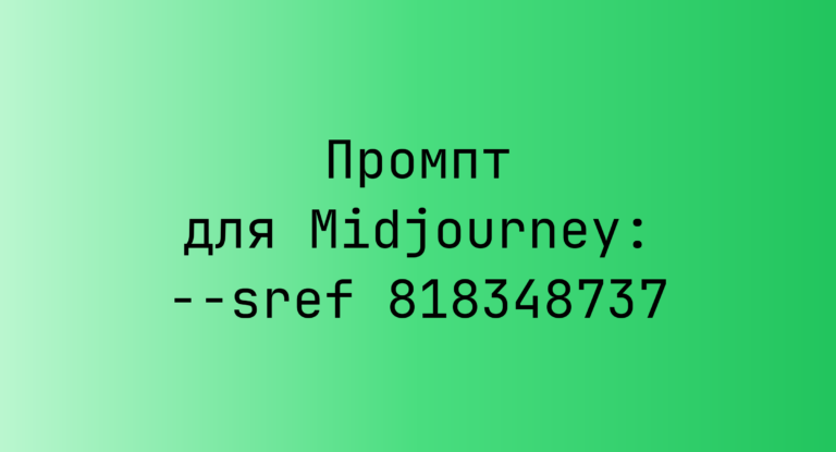 Промпт для Midjourney: –sref 818348737