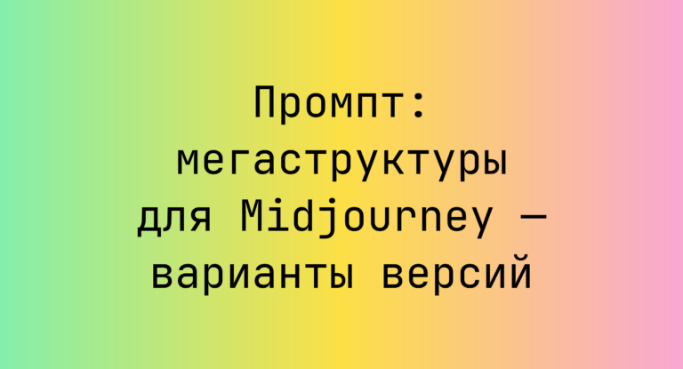 Промпт: мегаструктуры для Midjourney — варианты версий