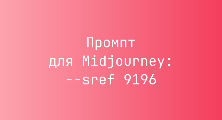 Промпт для Midjourney: –sref 9196