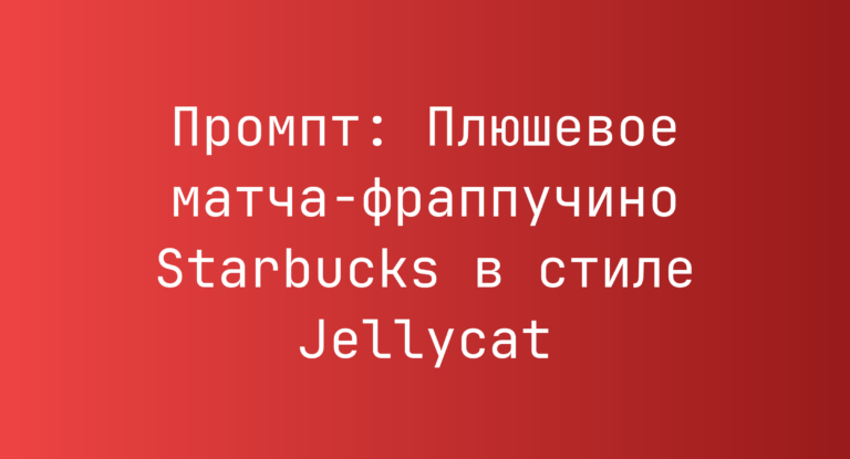 Промпт: Плюшевое матча-фраппучино Starbucks в стиле Jellycat