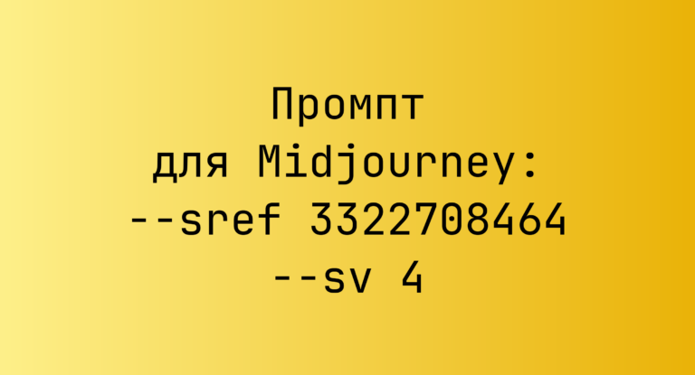 Промпт для Midjourney: –sref 3322708464 –sv 4