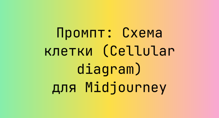 Промпт: Схема клетки (Cellular diagram) для Midjourney