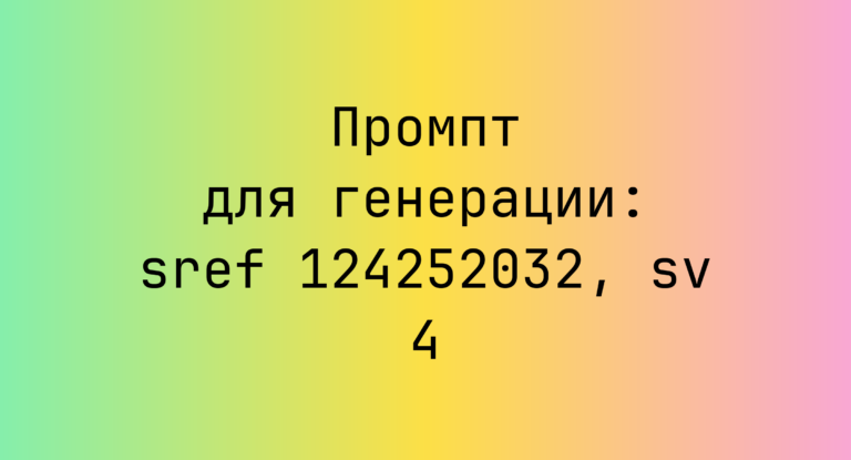 Промпт для генерации: sref 124252032, sv 4
