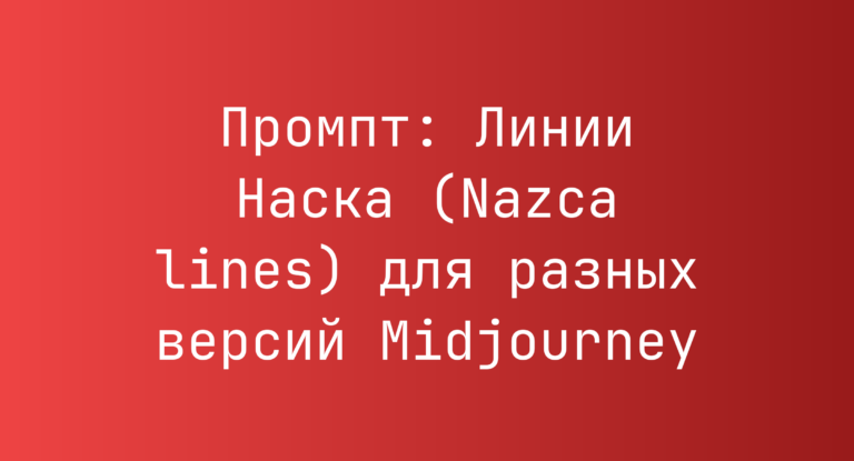 Промпт: Линии Наска (Nazca lines) для разных версий Midjourney