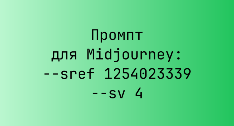 Промпт для Midjourney: –sref 1254023339 –sv 4