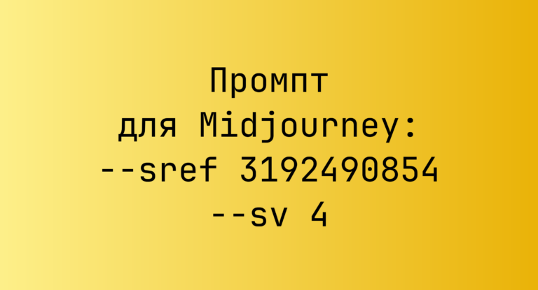 Промпт для Midjourney: –sref 3192490854 –sv 4