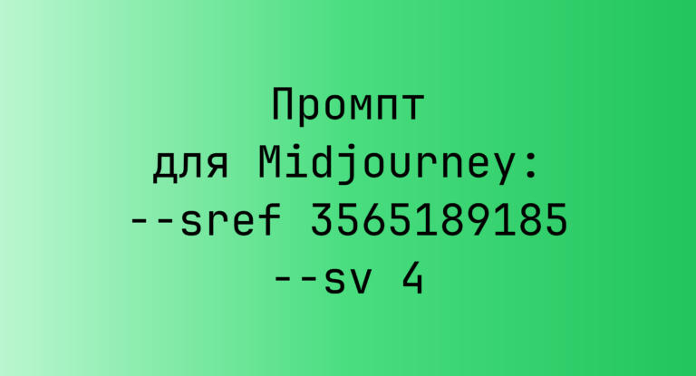 Промпт для Midjourney: –sref 3565189185 –sv 4