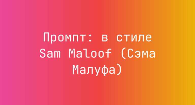 Промпт: в стиле Sam Maloof (Сэма Малуфа)