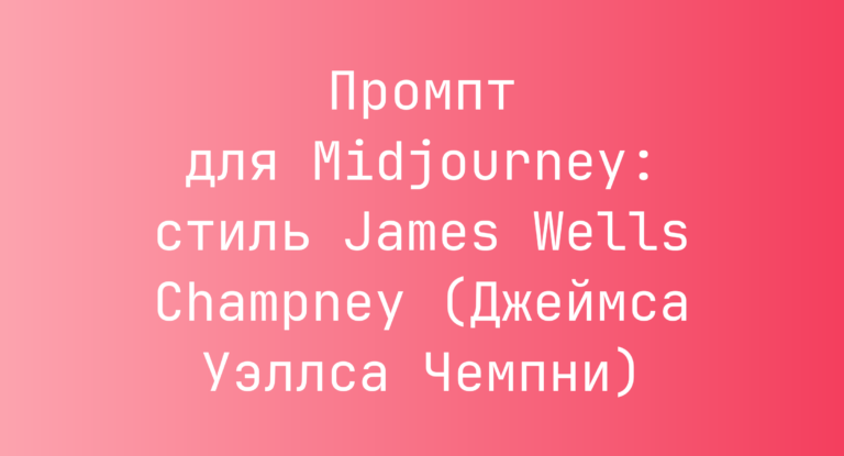 Промпт для Midjourney: стиль James Wells Champney (Джеймса Уэллса Чемпни)