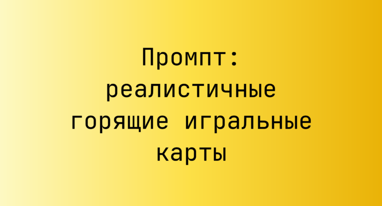 Промпт: реалистичные горящие игральные карты