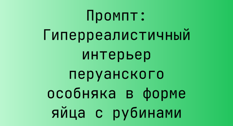 Промпт: Гиперреалистичный интерьер перуанского особняка в форме яйца с рубинами