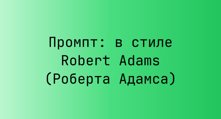 Промпт: в стиле Robert Adams (Роберта Адамса)