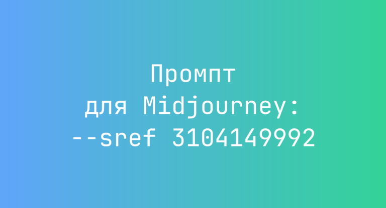Промпт для Midjourney: –sref 3104149992