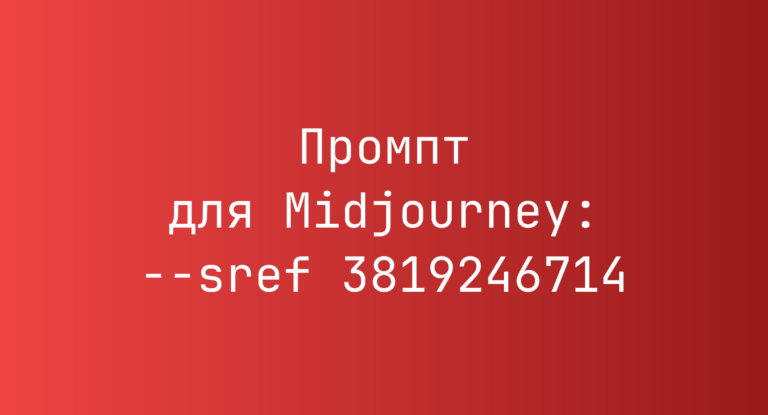 Промпт для Midjourney: –sref 3819246714