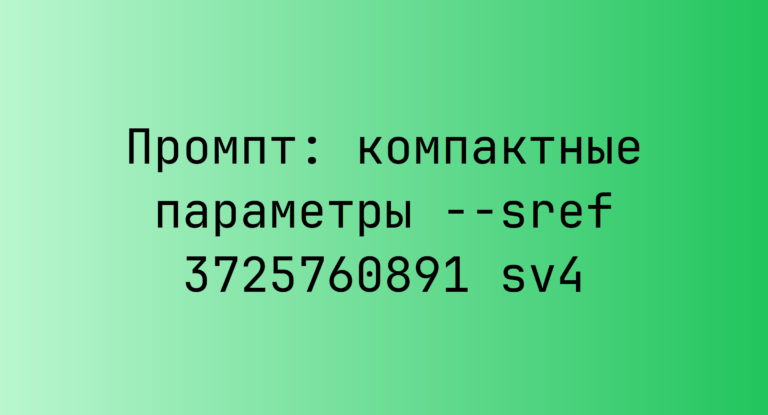 Промпт: компактные параметры –sref 3725760891 sv4