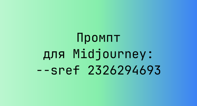 Промпт для Midjourney: –sref 2326294693